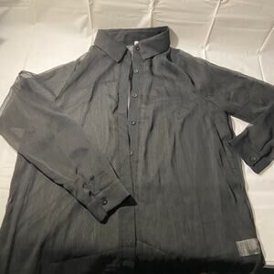 Womens long sleeve sheer shirt